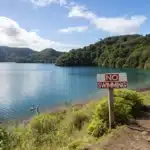 lac pavin en Auvergne baignade interdite